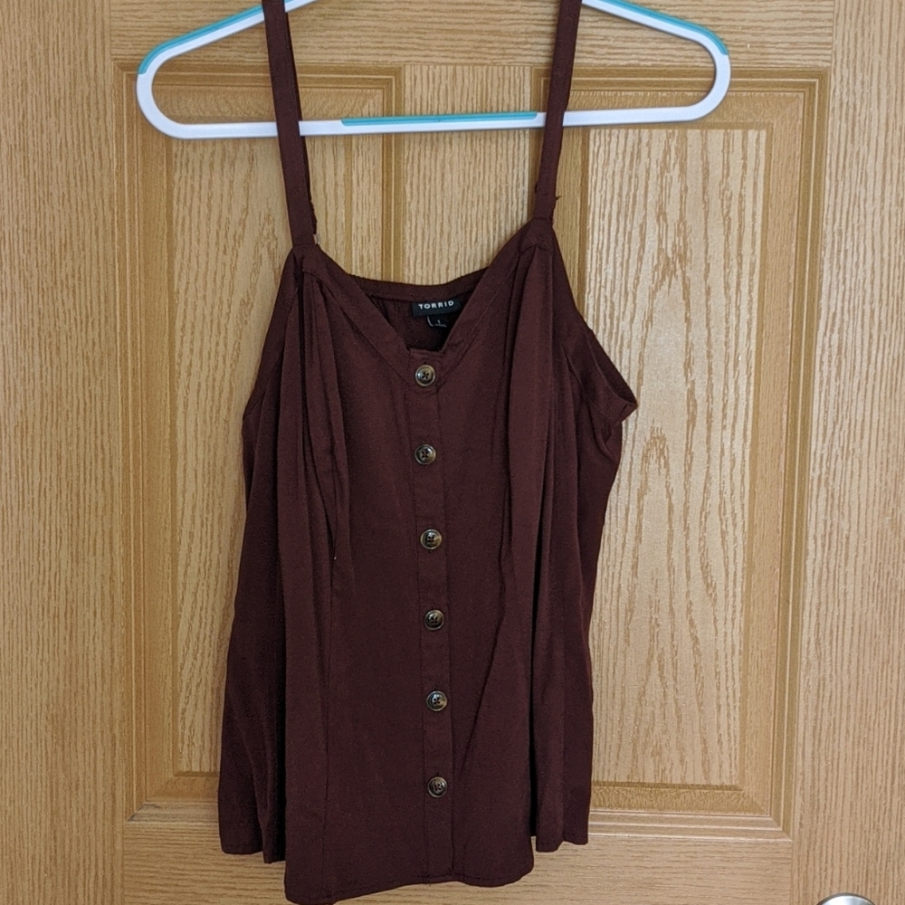 Torrid button-down tank top